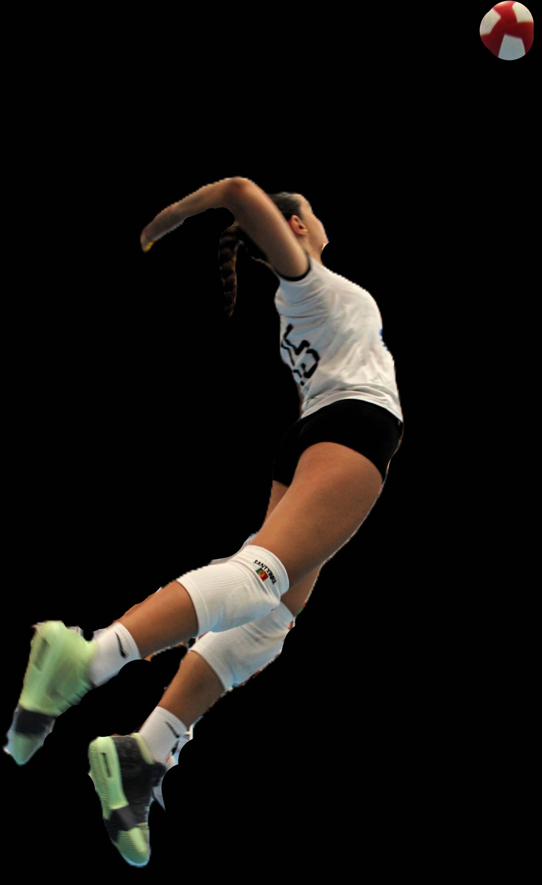 Volleyball player in action