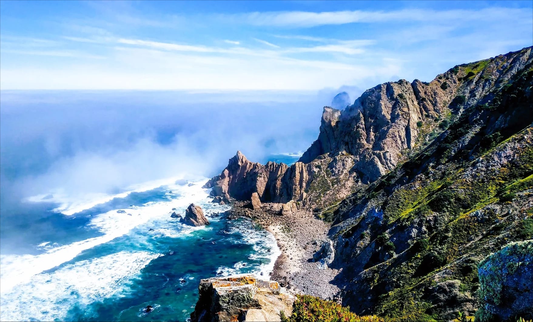 Cliffs and lighthouse at Cabo da Roca