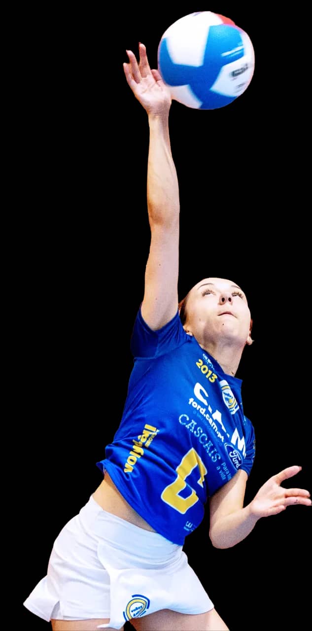 Volleyball player in action